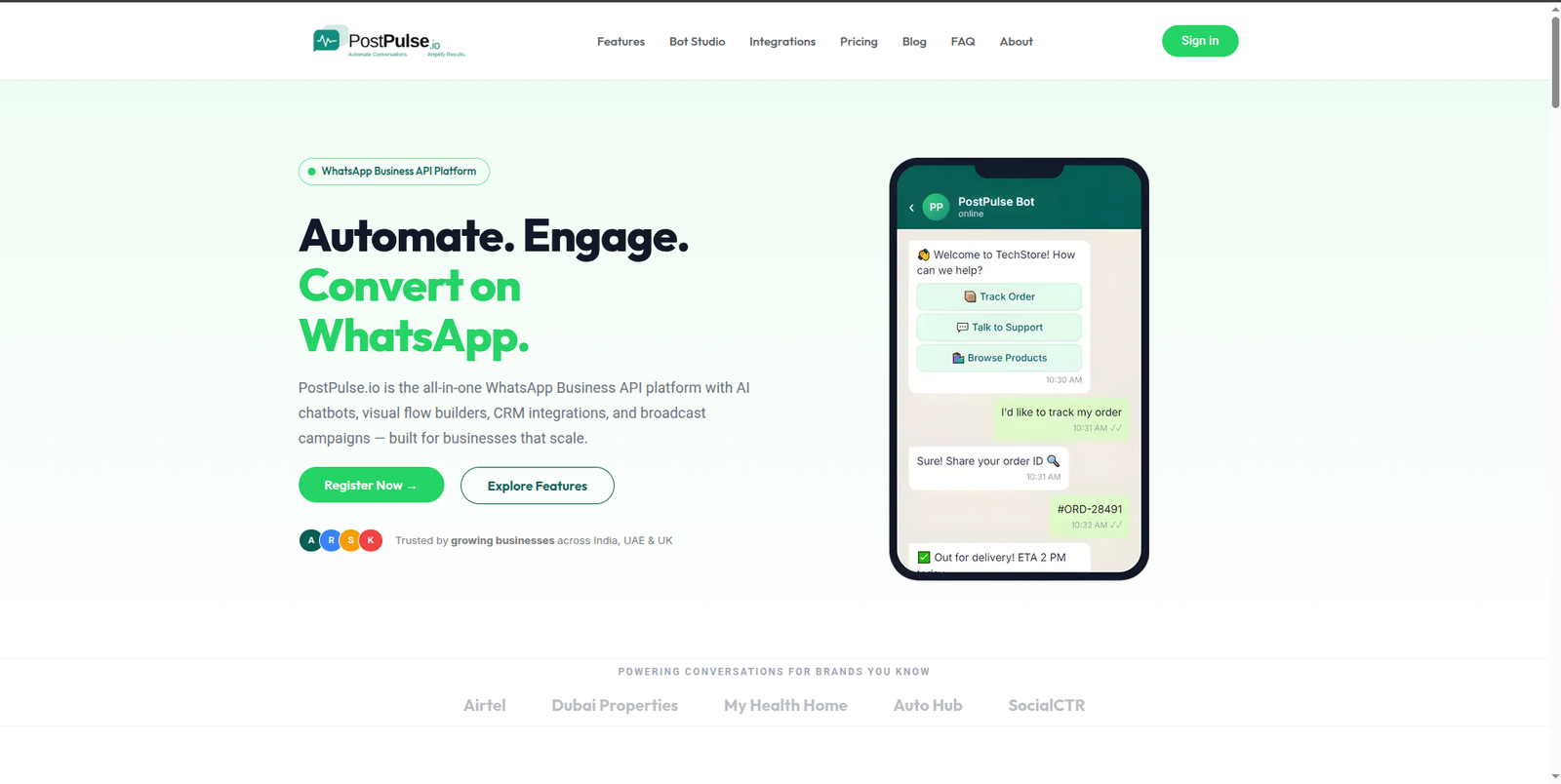 PostPulse – WhatsApp Business Automation &amp; Customer Engagement Platform
