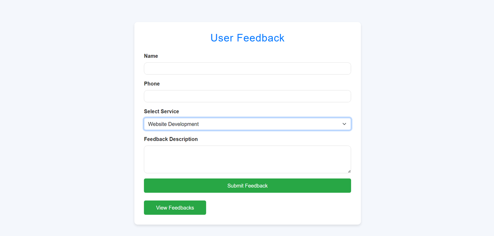 User Feedback Tool